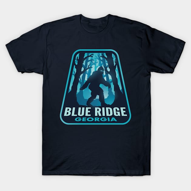 Blue Ridge GA Bigfoot T-Shirt by HalpinDesign